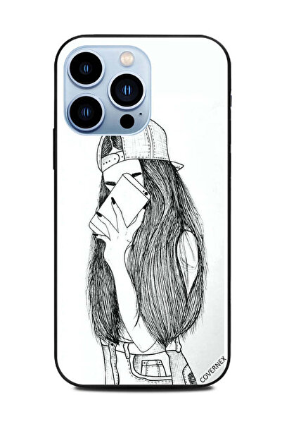 Covernex غطاء حماية لهاتف Apple iPhone 13 Pro رسم فتاة تصنع صورة