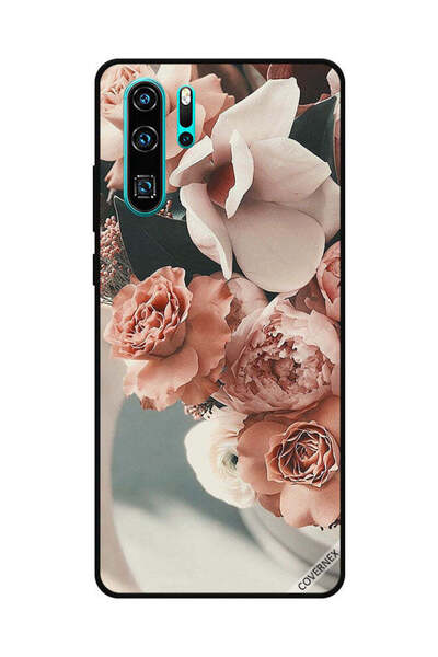 Covernex غطاء حماية لهاتف هواوي بي 30 برو - باقة زهور الخوخ