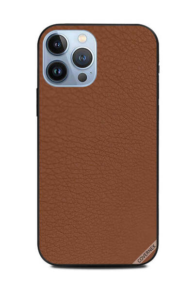 Covernex غطاء حماية لجهاز ابل ايفون 13 برو ماكس جلد بني