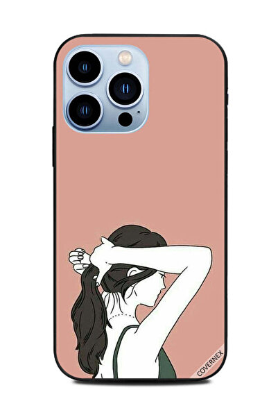 Covernex غطاء حماية لهاتف Apple iPhone 13 Pro فتاة لطيفة تصفف شعرها