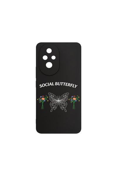 bestcase ® Husa Slim Silicon pentru Honor 200 Pro, Social Butterfly, 1894729 B 1888