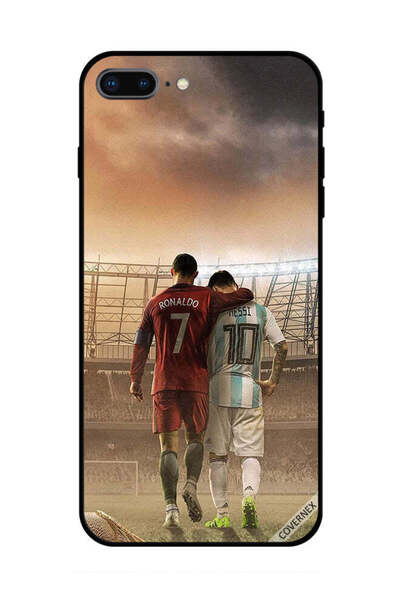 Covernex غطاء حماية لهاتف آيفون 8 بلس من ميسي وكريستيانو رونالدو
