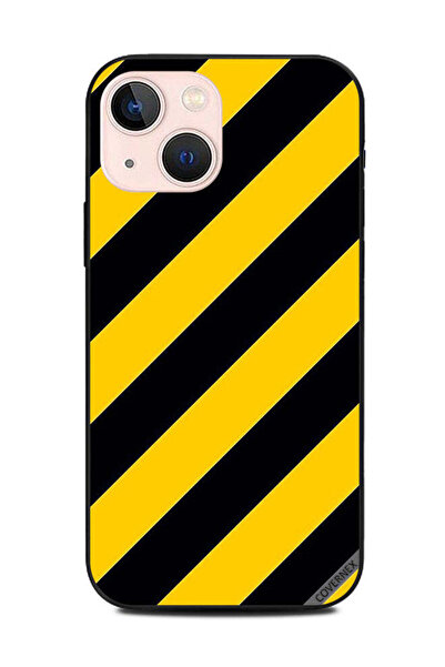 Covernex غطاء حماية لهاتف Apple iPhone 13 Mini بنمط شرائط قيد الإنشاء