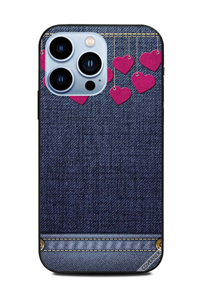 Covernex غطاء حماية لهاتف Apple iPhone 13 Pro مزين بقلوب وردية معلقة على الجينز
