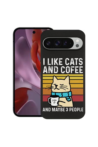 bestcase ® Slim Silicon Case For Google Pixel 10 / Pixel 10 Pro, Cats And Cofee, 2030992 B 1851