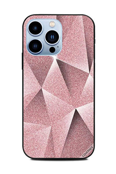 Covernex غطاء حماية لهاتف Apple iPhone 13 Pro بنمط هرمي لامع بلون الخوخ