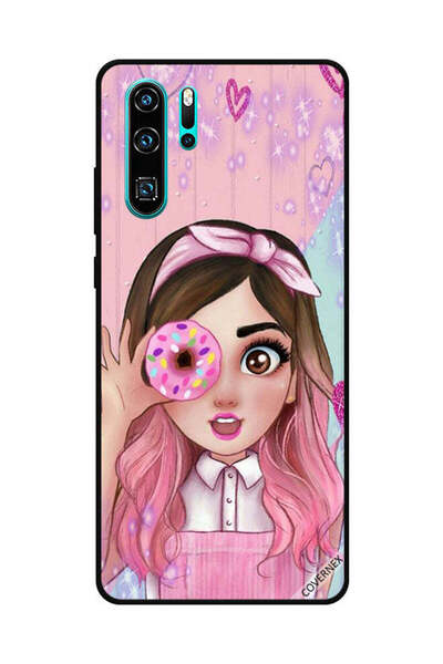 Covernex غطاء حماية لهاتف هواوي بي 30 برو - فتاة صغيرة لطيفة تحمل دونات