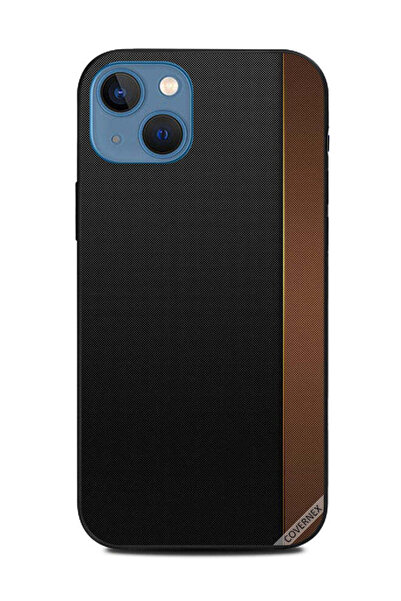 Covernex غطاء حماية لجهاز Apple iPhone 13 بنمط جلدي بني وأسود