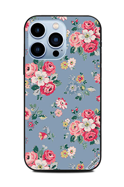 Covernex غطاء حماية لجهاز Apple iPhone 13 Pro بنمط زهور أزرق فاتح