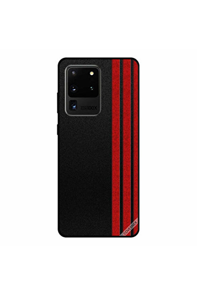 Covernex غطاء حماية لهاتف سامسونج جالكسي S20 ألترا بثلاثة خطوط عمودية حمراء