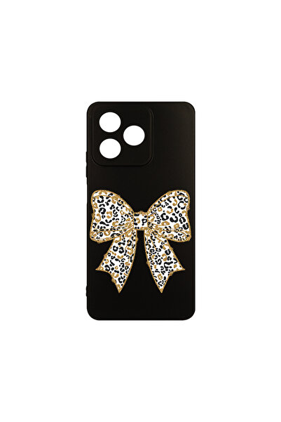 bestcase ® Husa Slim Silicon pentru Xiaomi Redmi 13, Leopard Bow, 1923377 B 1873