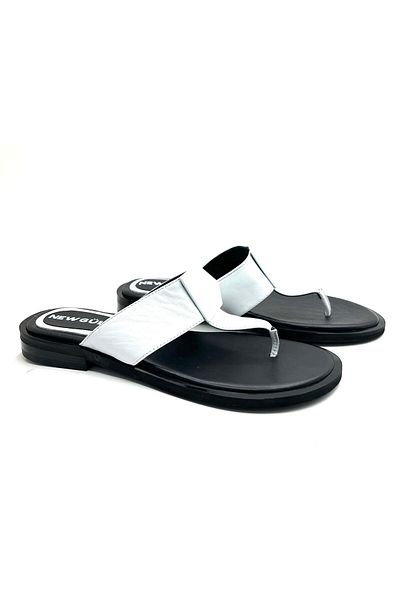 NEWGÜLTEKİN Very Stylish Flip-Flops with Genuine Leather and Comfort Combination