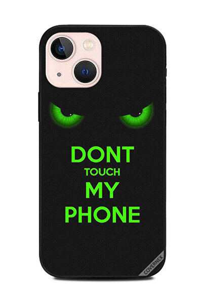 Covernex غطاء حماية لهاتف Apple iPhone 13 Mini - لا تلمس هاتفي - عيون خضراء