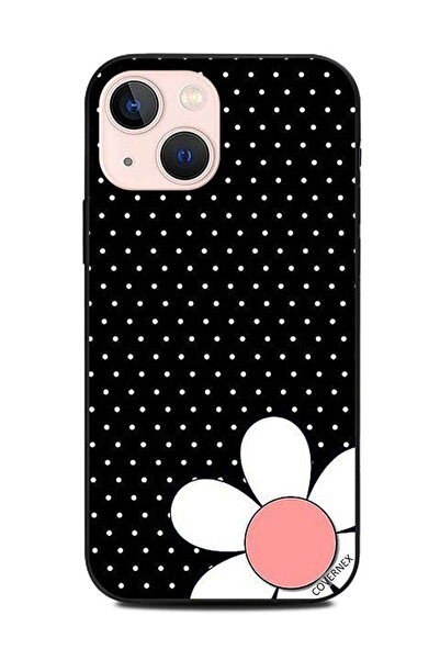 Covernex غطاء حماية لهاتف أبل آيفون 13 ميني - زهور بيضاء ووردية