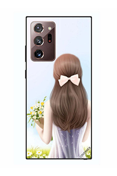 Covernex غطاء حماية لهاتف سامسونج جالكسي نوت 20 ألترا، فتاة جميلة تحمل الزهور