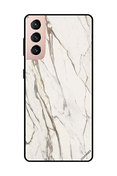 Covernex غطاء حماية لهاتف سامسونج جالاكسي S21 بنمط رخامي أبيض متشقق