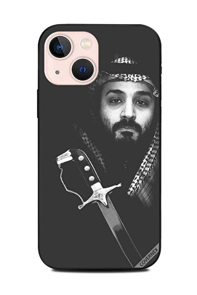 Covernex غطاء حماية لهاتف آبل آيفون 13 ميني محمد بن سلمان أبيض وأسود