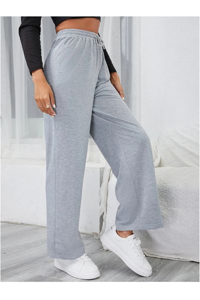 CANDERO Pantaloni de sport pentru femei, gri, largi, supradimensionați, de calitate, cu croiala largi, flexibili, confortabili, din țesătură YUS