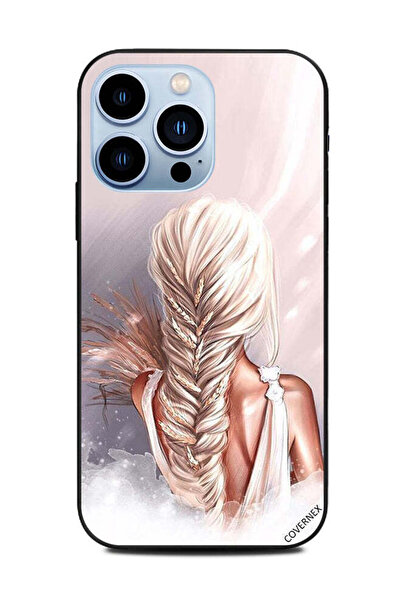 Covernex غطاء حماية لهاتف Apple iPhone 13 Pro - رسم فتاة واقفة