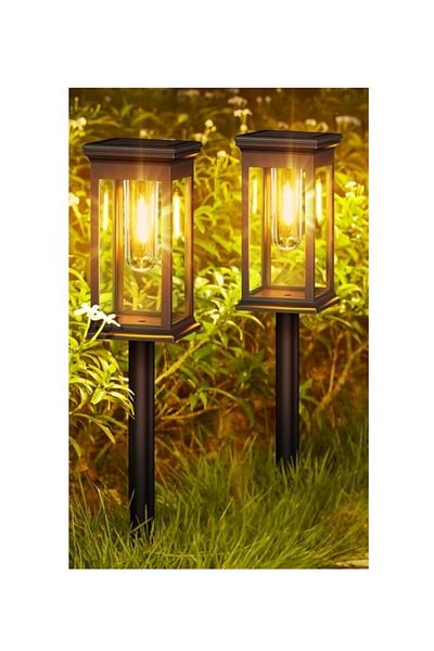 Rovo Set de 2 lămpi LED cu energie solară Rovo XHL-652 cu lumină albă caldă – Ideale pentru utilizare în exterior