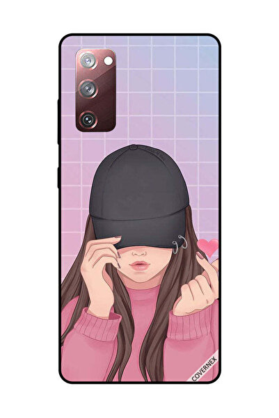 Covernex غطاء حماية لهاتف سامسونج جالاكسي S20 FE - قبعة سناب لوف سوداء للبنات