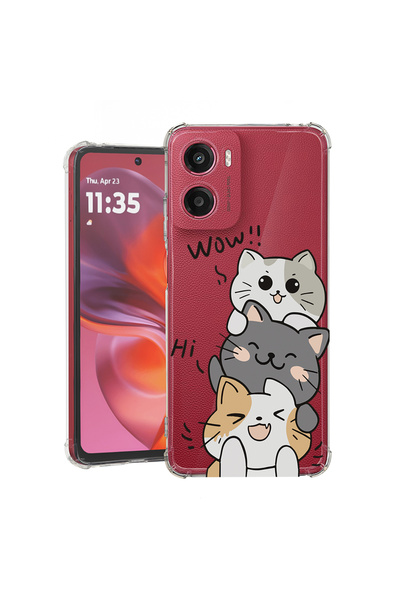 bestcase ® Husă antișoc pentru Motorola Moto G05, Cat Wow, 1926357 AS 1855