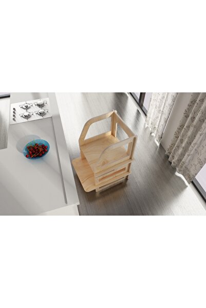 KUT TASARIM Bebek Mama Sandalyesi, Ahşap Mama Sandalyesi, Montessori 95 Cm Ma...
