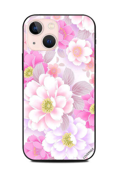 Covernex غطاء حماية لهاتف Apple iPhone 13 Mini بنقشة زهور وردية فاتحة