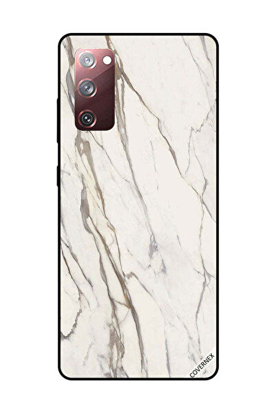 Covernex غطاء حماية لهاتف سامسونج جالاكسي S20 FE بنمط رخامي أبيض متشقق