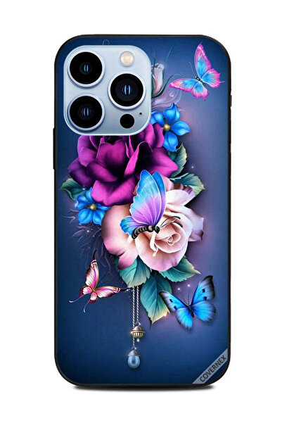Covernex غطاء حماية لهاتف Apple iPhone 13 Pro برسومات فراشات وزهور جميلة