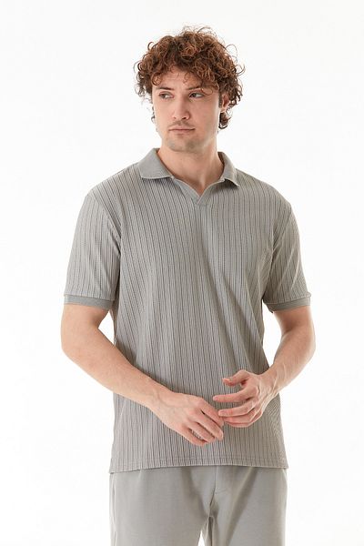 Fulla Moda Μπλούζα Jacquard με Πόλο Γιακά
