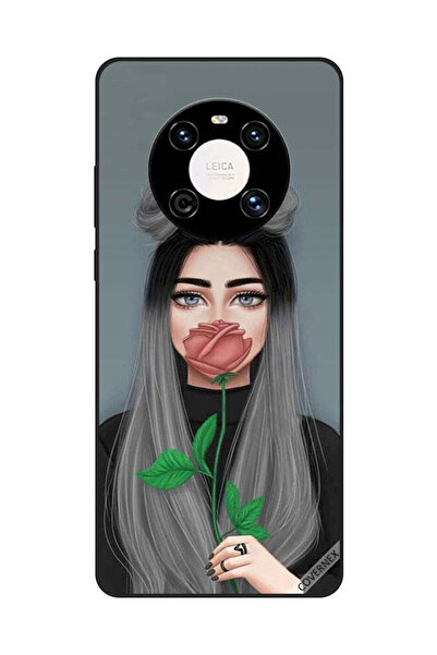 Covernex غطاء حماية لهاتف هواوي ميت 40 برو/40 برو+ بتصميم فتاة لطيفة تخفي فمه...