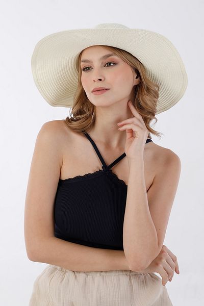 Fulla Moda Beaded Straw Hat