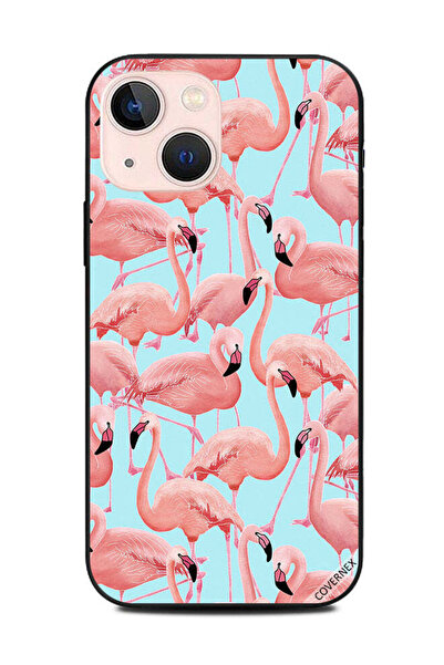 Covernex غطاء حماية لهاتف Apple iPhone 13 Mini بنمط طائر الفلامنغو