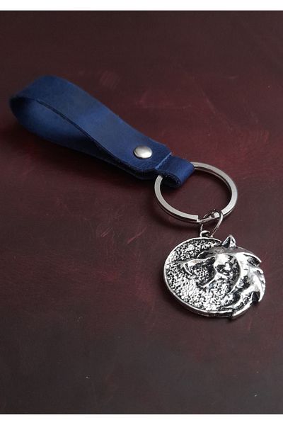 BSN Store Wolf Dragon Figure Genuine Leather Keychain Gift Keychain