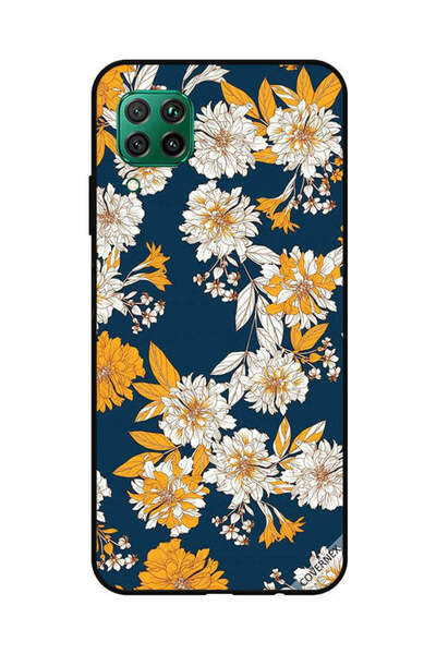 Covernex غطاء حماية لهاتف هواوي نوفا 7i / P40 لايت بنقشة زهور وأوراق صفراء وب...