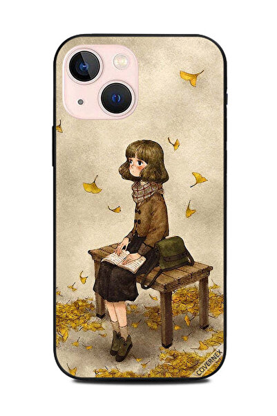 Covernex غطاء حماية لهاتف Apple iPhone 13 Mini، رسم فتاة جالسة