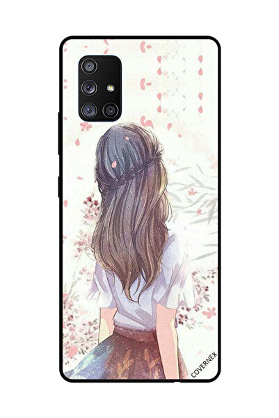 Covernex غطاء حماية لهاتف سامسونج جالاكسي A71 - فتاة لطيفة في تفكير عميق