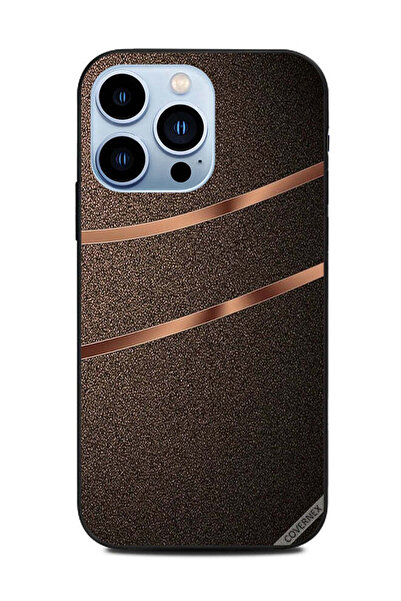 Covernex غطاء حماية لهاتف Apple iPhone 13 Pro بنمط شريطين ذهبيين