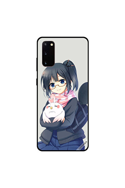 Covernex غطاء حماية لهاتف سامسونج جالكسي S20، فتاة تحمل حيوانًا أليفًا