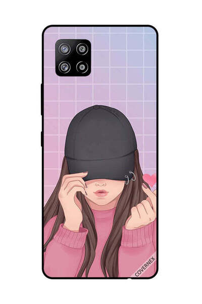Covernex غطاء حماية لهاتف سامسونج جالاكسي A42 - سناب لوف، فتاة سوداء بقبعة
