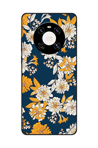 Covernex غطاء حماية لهاتف هواوي ميت 40 بنقشة زهور وأوراق صفراء وبيضاء