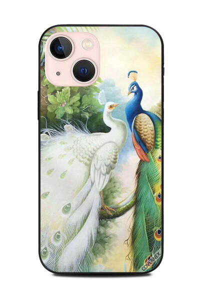 Covernex غطاء حماية لهاتف Apple iPhone 13 Mini - زوجان من الطاووس