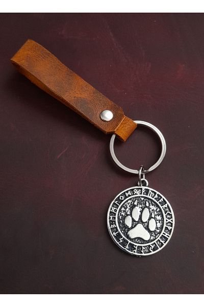 BSN Store Bear Claw Figure Premium Genuine Leather Keychain Gift Keychain