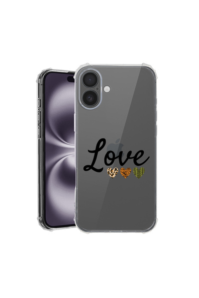 bestcase ® Αντικραδασμική θήκη για Apple iPhone 16, Love, 1828630 AS 1875