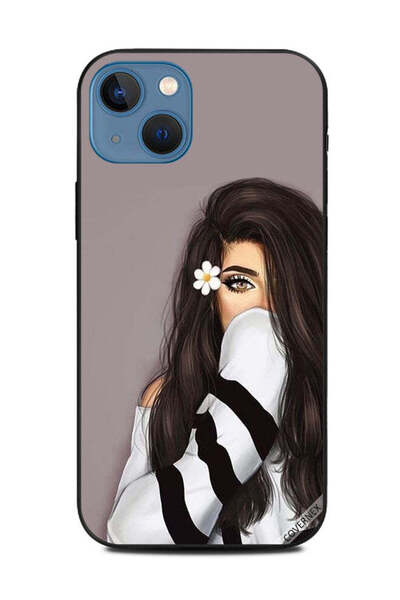 Covernex غطاء حماية لهاتف Apple iPhone 13 وردة بيضاء في أذنها