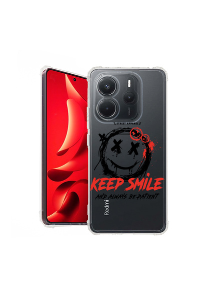 bestcase ® Husă antișoc pentru Xiaomi Redmi Note 14 5G, Keep Smile, 1938401 A...