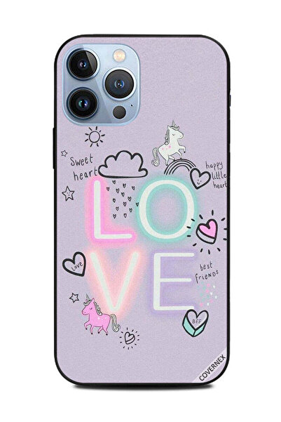 Covernex غطاء حماية لجهاز Apple iPhone 13 Pro Max بتصميم قلب جميل ووحيد القرن