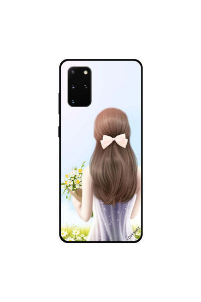 Covernex غطاء حماية لهاتف سامسونج جالكسي S20 بلس، فتاة جميلة تحمل الزهور
