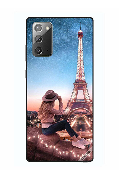 Covernex غطاء حماية لهاتف سامسونج جالكسي نوت 20 - فتاة قبعة بنية وبرج إيفيل